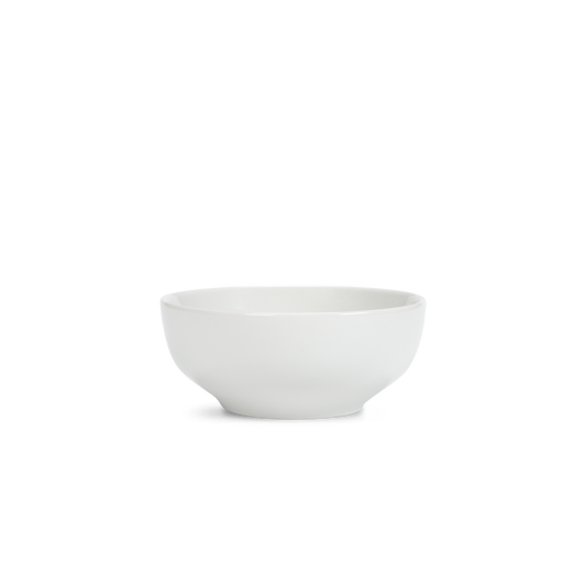 White ceramic bowl on a white background