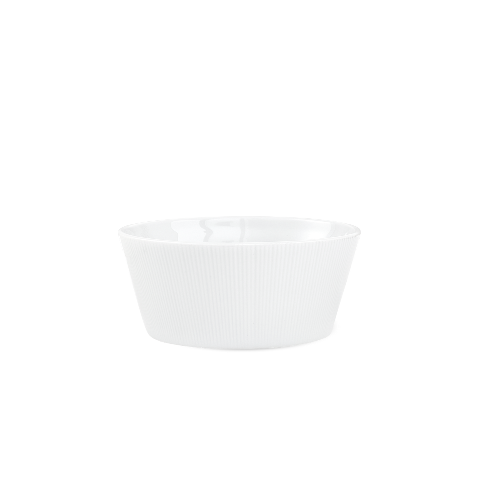 White ceramic bowl on a white background