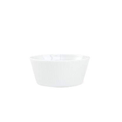 White ceramic bowl on a white background