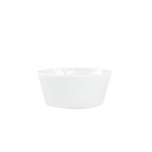 White ceramic bowl on a white background