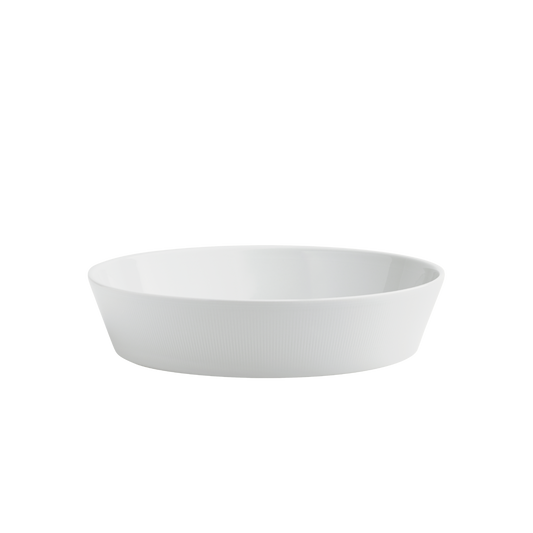 White porcelain bowl on a white background