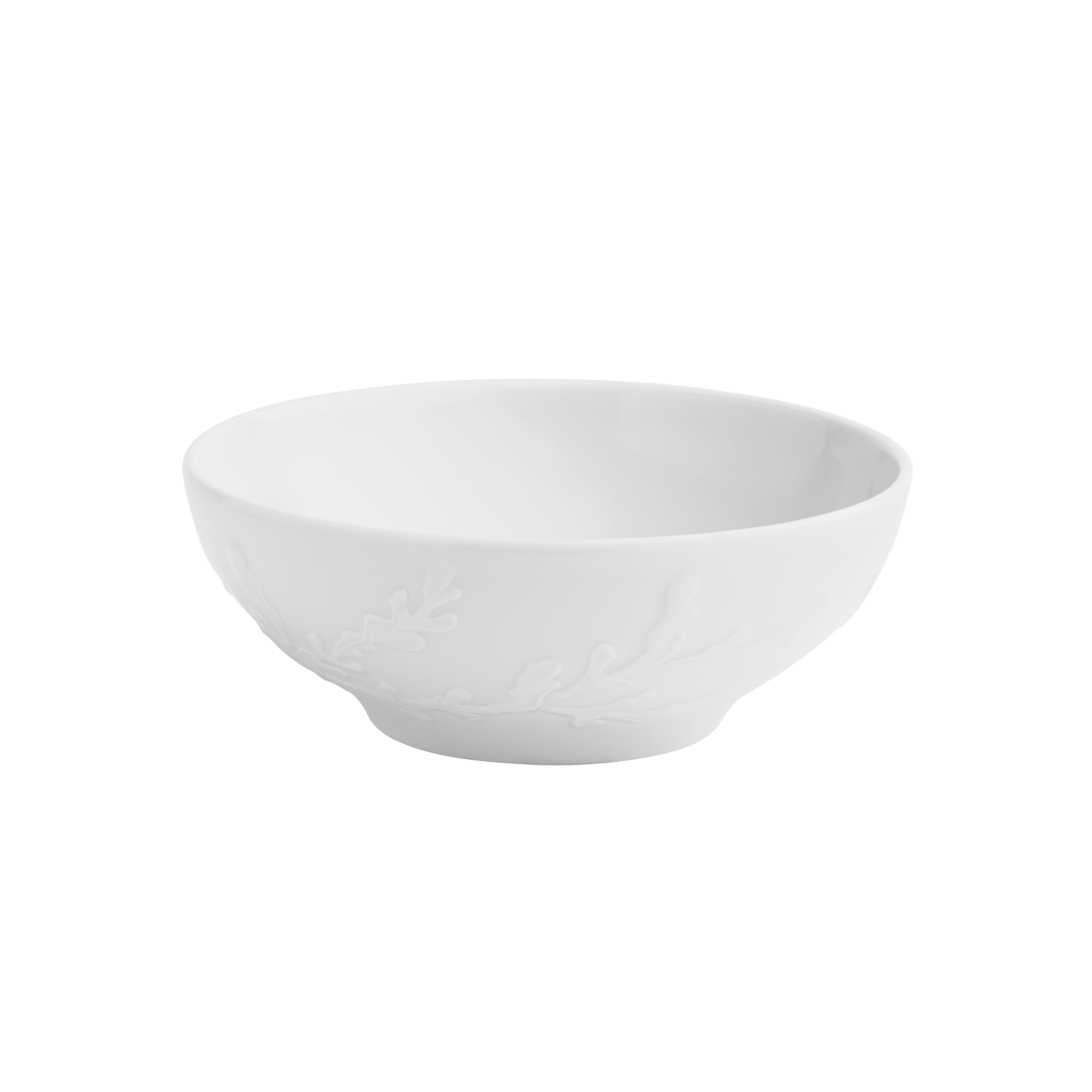 White ceramic bowl on a white background