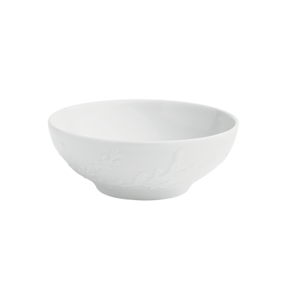 White ceramic bowl on a white background