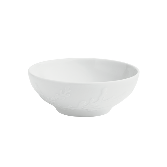White ceramic bowl on a white background