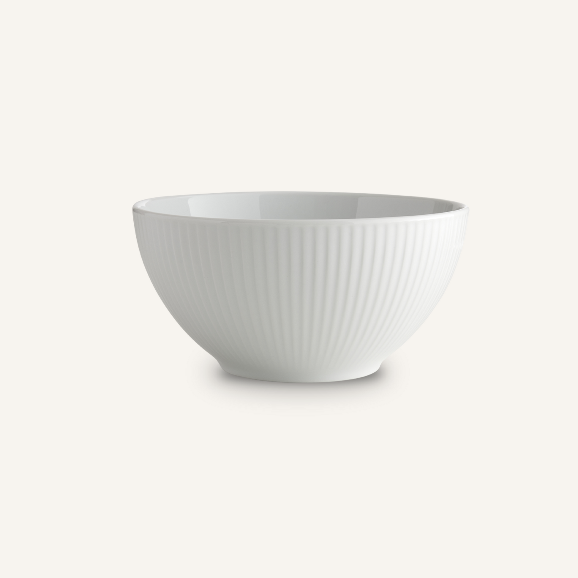 White ceramic bowl on a white background