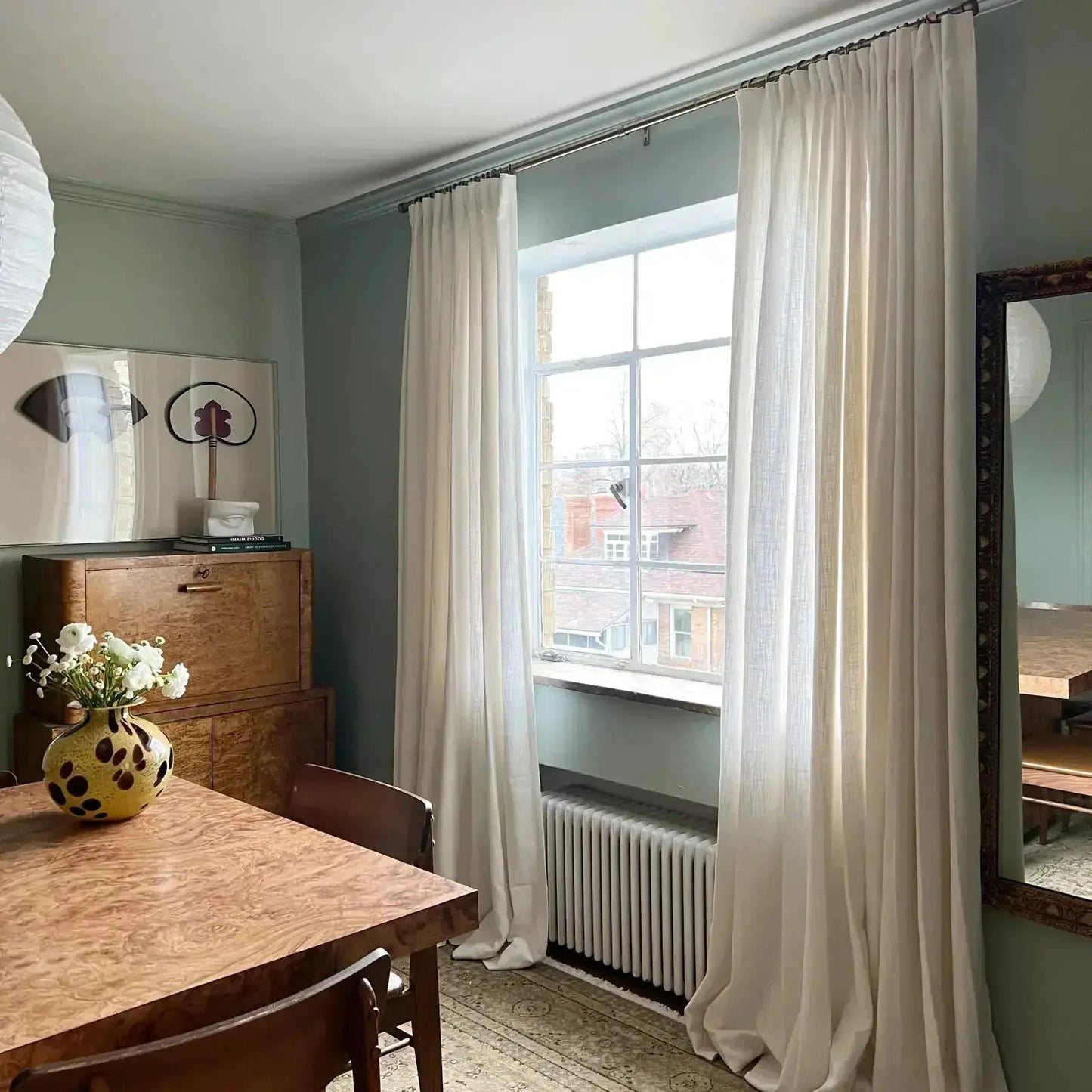 Liz Linen Pinch Please Ready Made Curtain with Blackout Thermal Lining