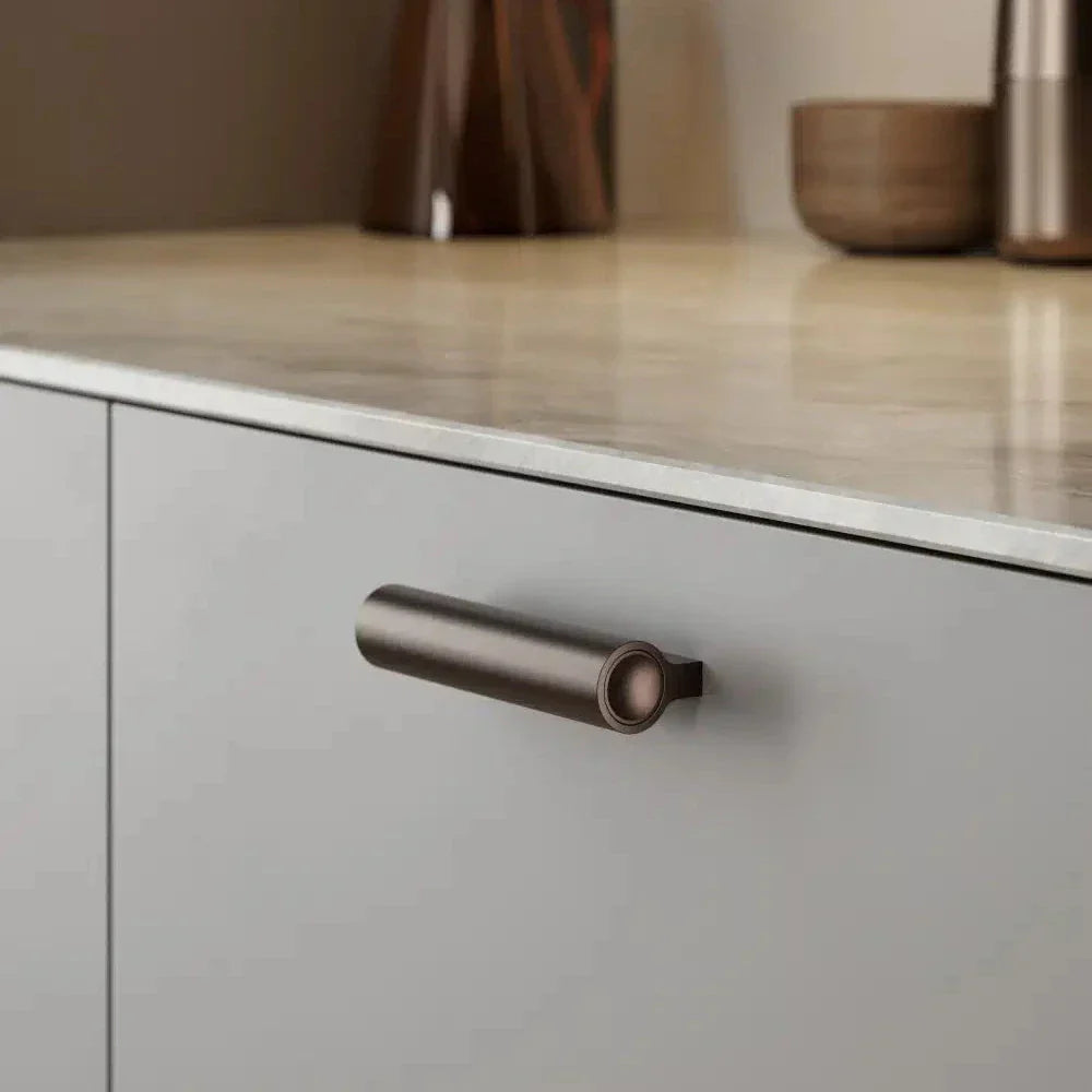 Dark Bronze "Lucente" Tubular Drawer Pulls