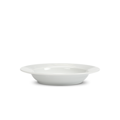 White ceramic bowl on a white background