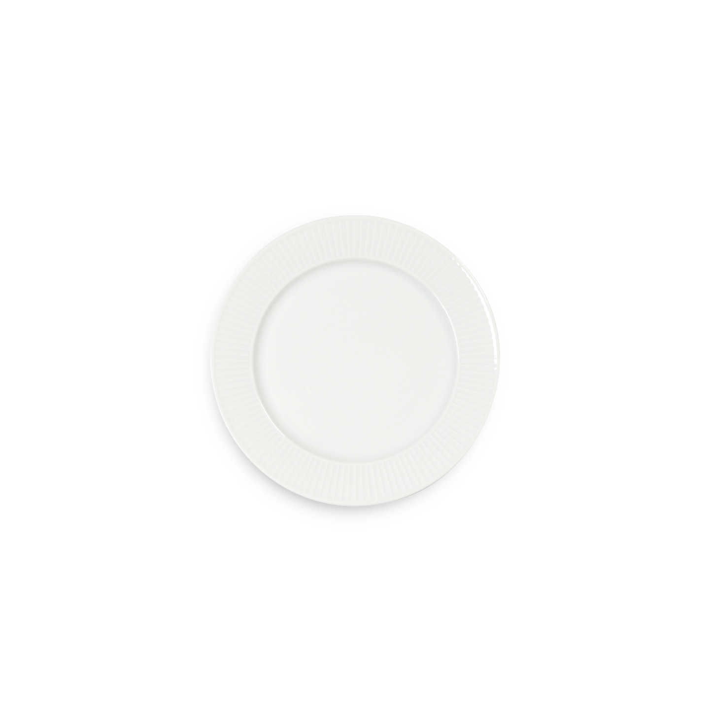 White plate on a white background