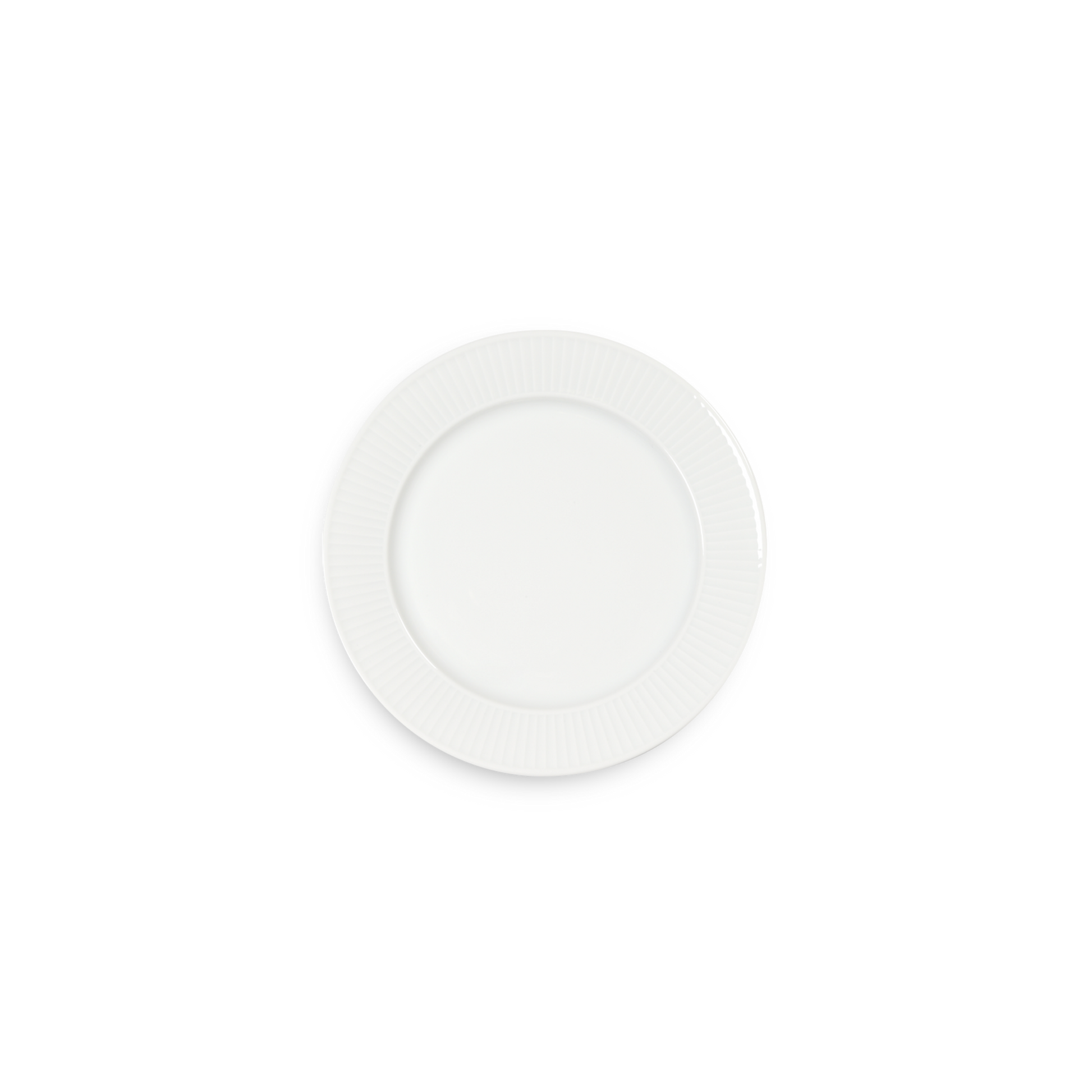 White plate on a white background