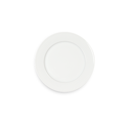 White ceramic plate on a white background