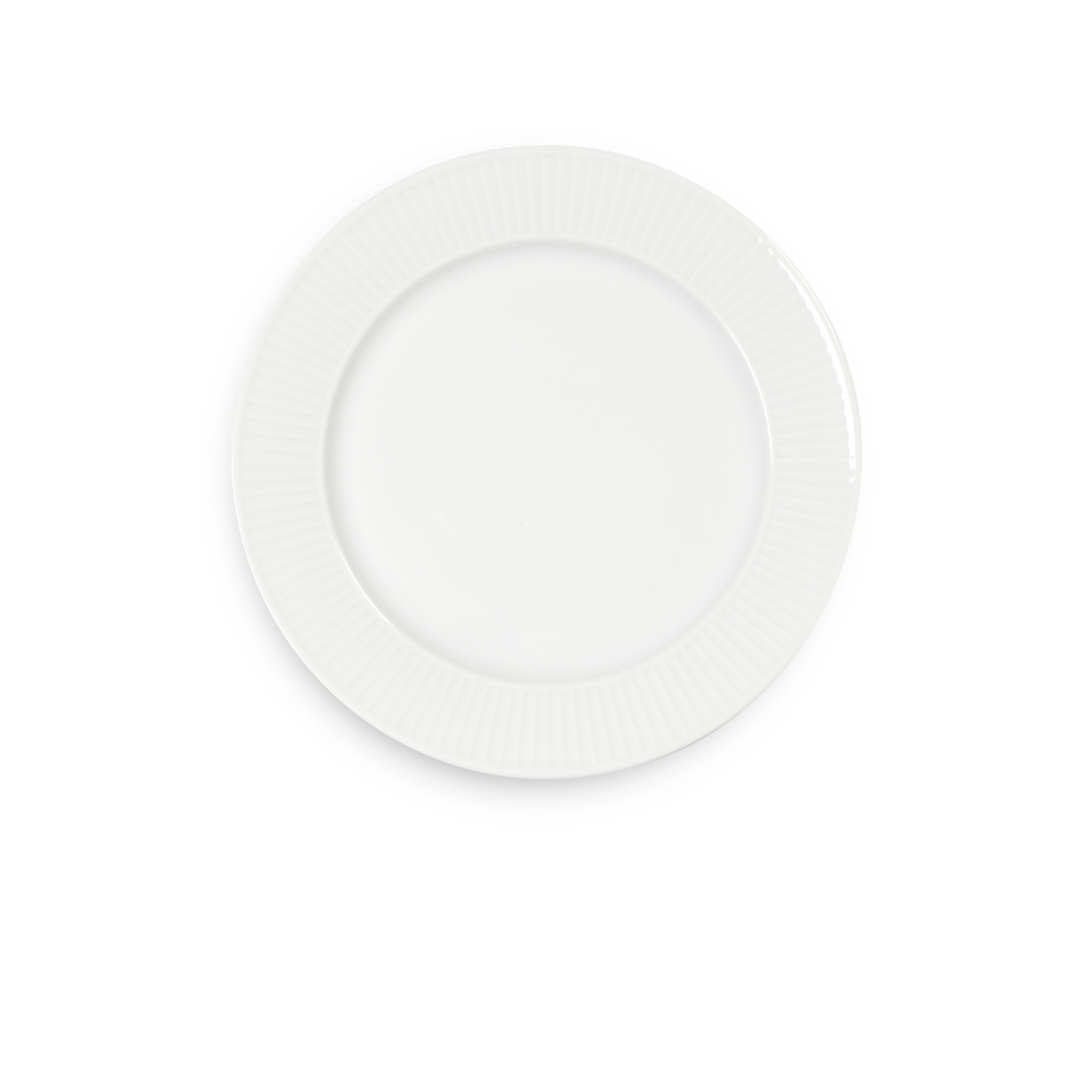 White ceramic plate on a white background