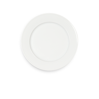 White ceramic plate on a white background