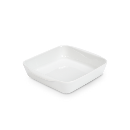 White square bowl on a white background