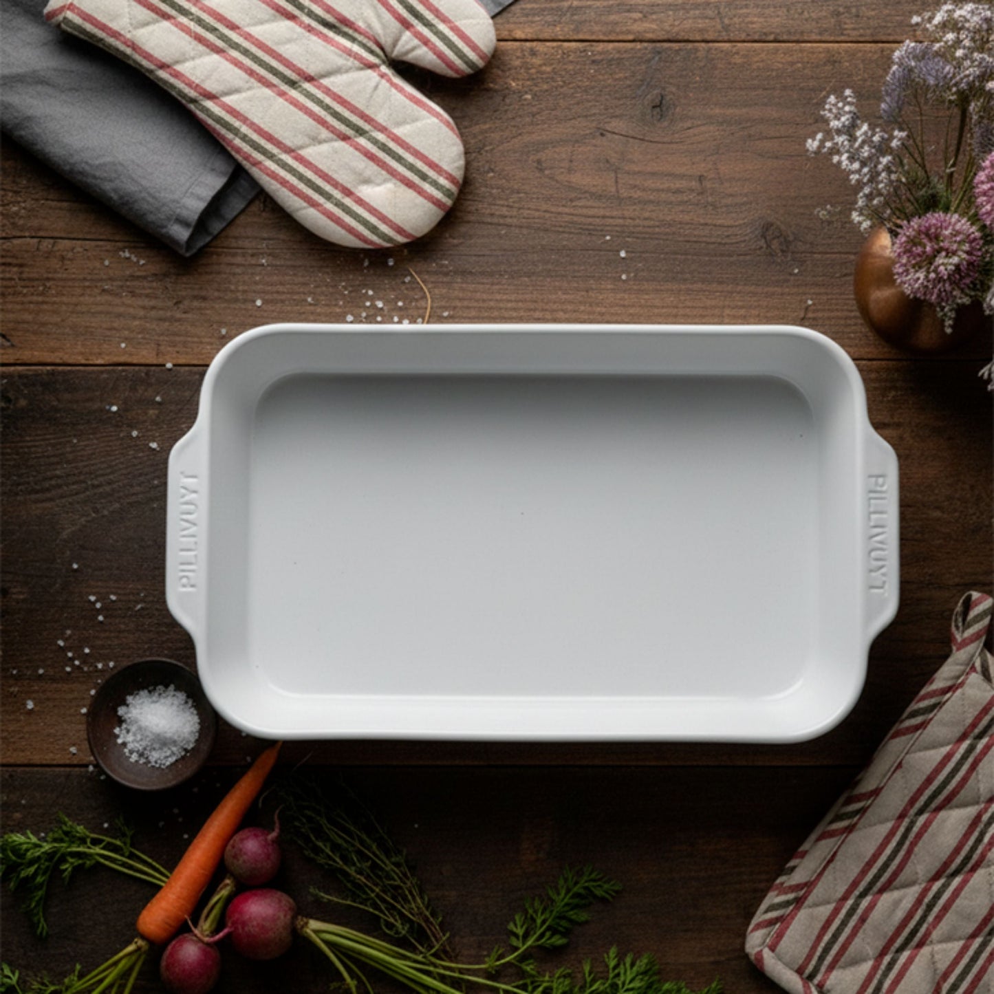 Plisse Deep Rectangular Eared Roasters