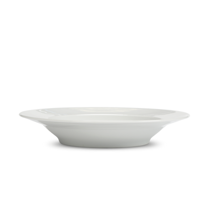 White ceramic bowl on a white background