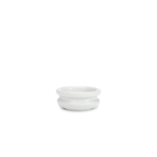 White ceramic bowl on a white background