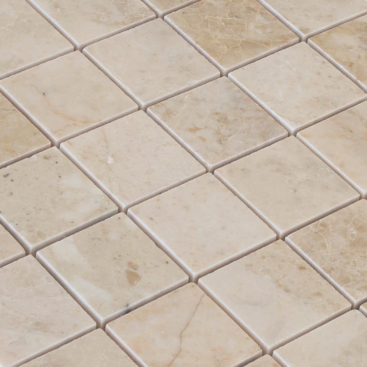Cappuccino Beige Marble Mosaic Floor and Wall Tile - Livfloors Collection