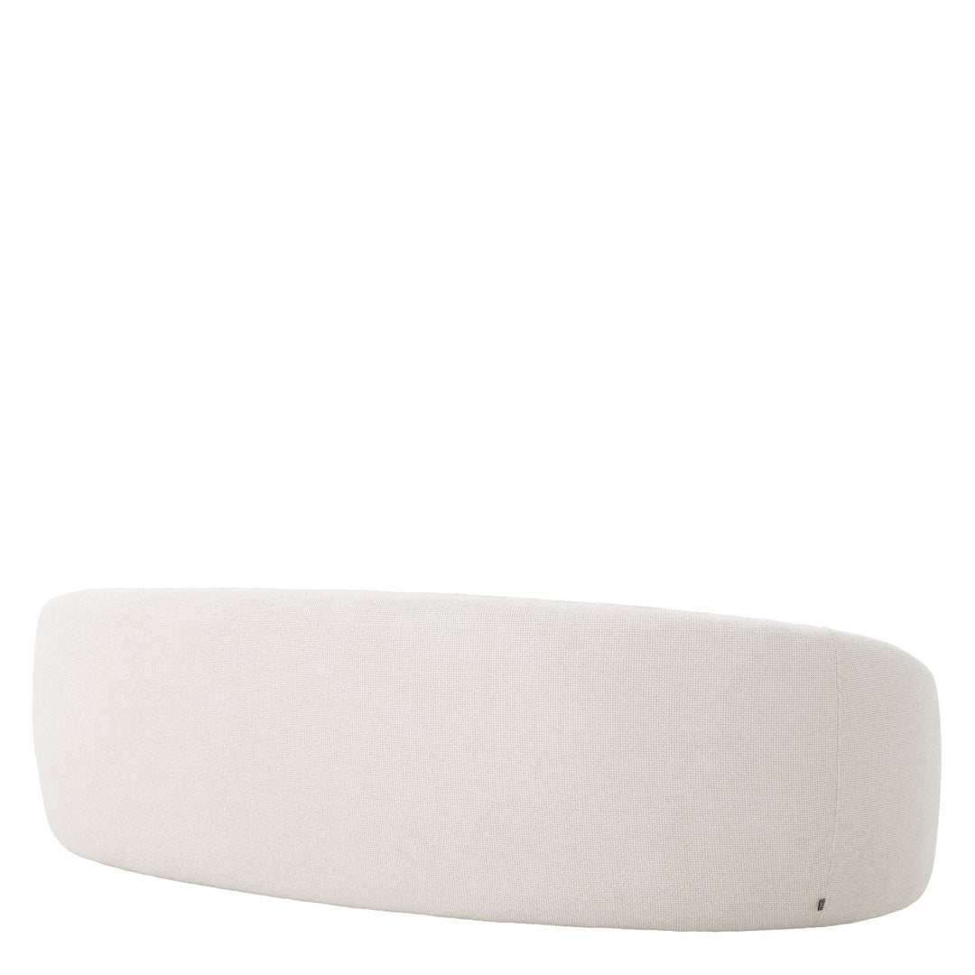 Curved Contemporary Bench by Tara Shaw shown with backview