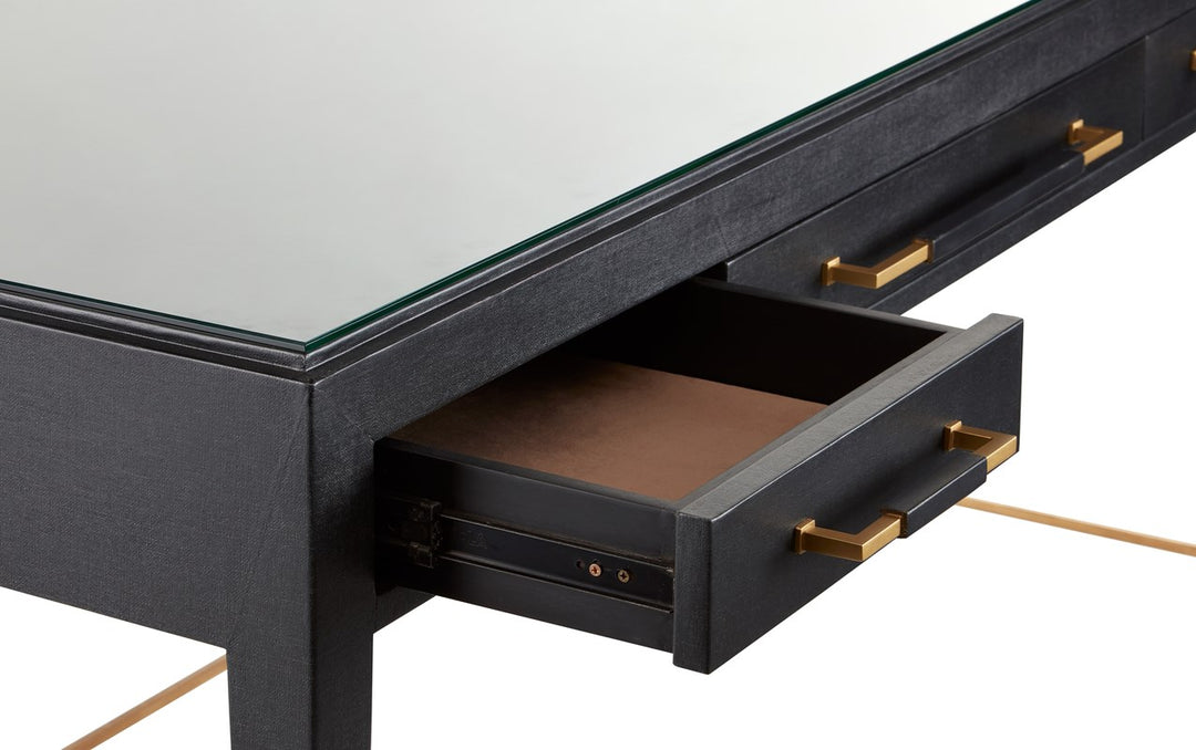Verona Black Desk by Currey and Company