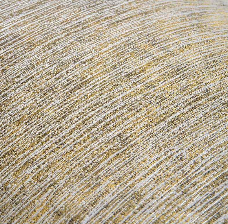 Close-up of textured gold and white fabric