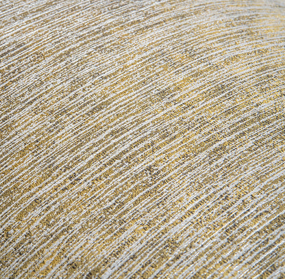 Close-up of textured gold and white fabric