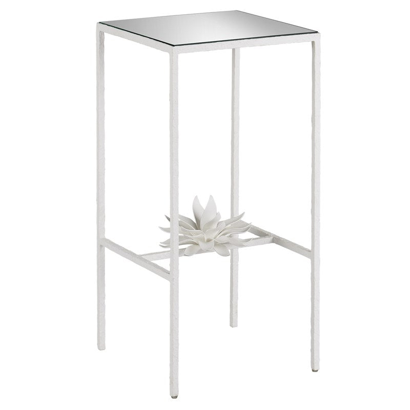 Sisalana White End Table by Currey and Company