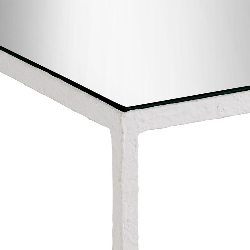 Sisalana White End Table by Currey and Company