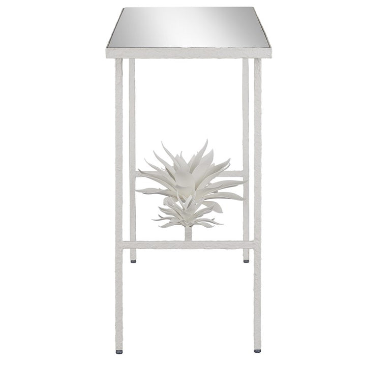 Sisalana White Console Table by Currey and Company
