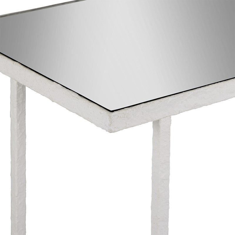 Sisalana White Console Table by Currey and Company