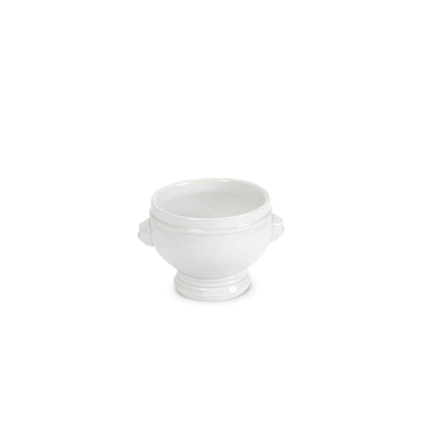 White ceramic bowl on a white background