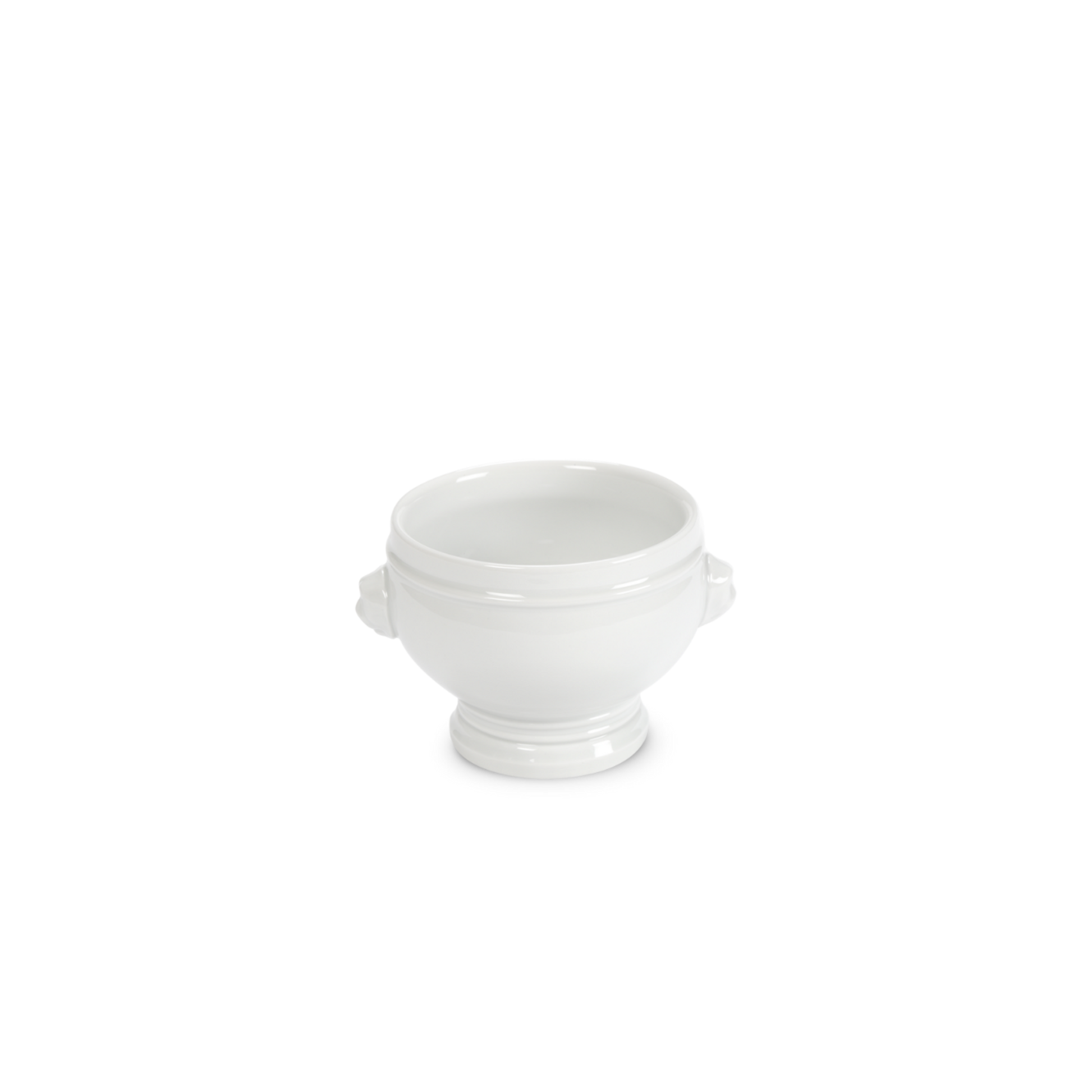 White ceramic bowl on a white background
