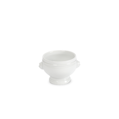 White ceramic bowl on a white background