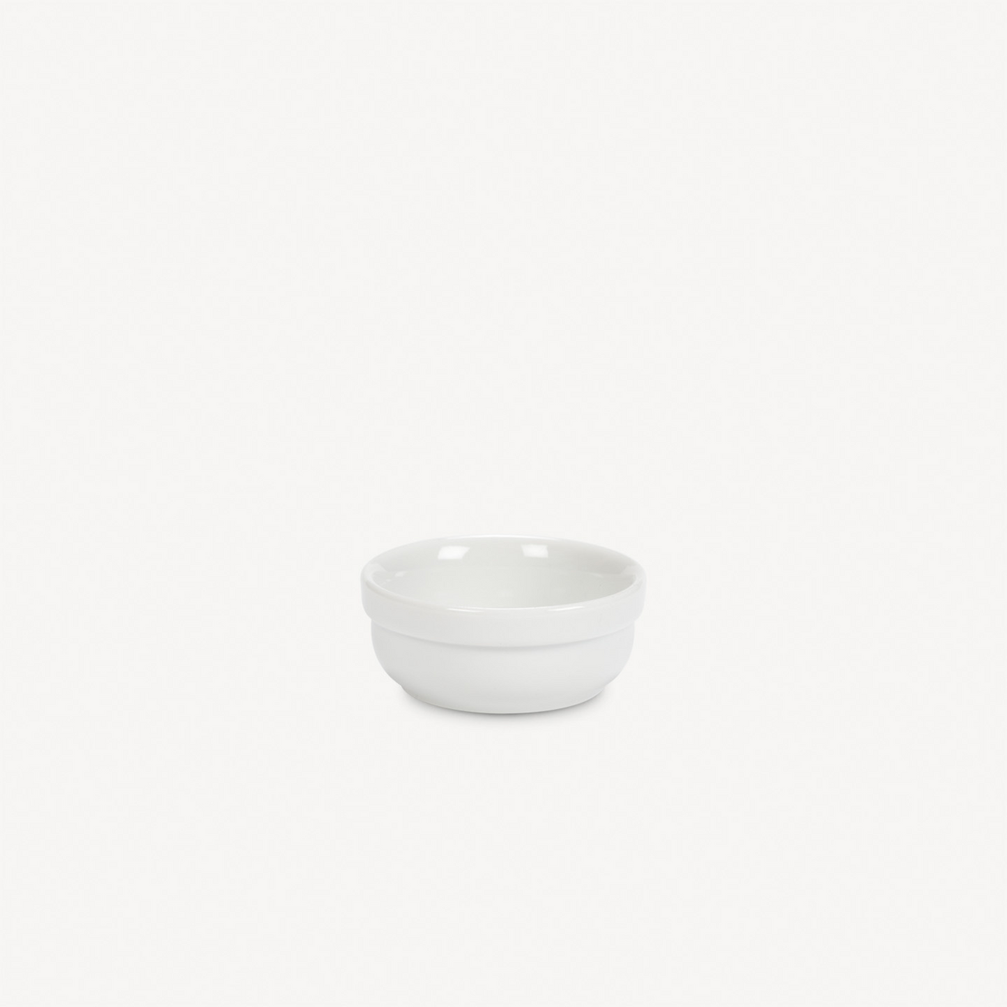White porcelain bowl on a white background