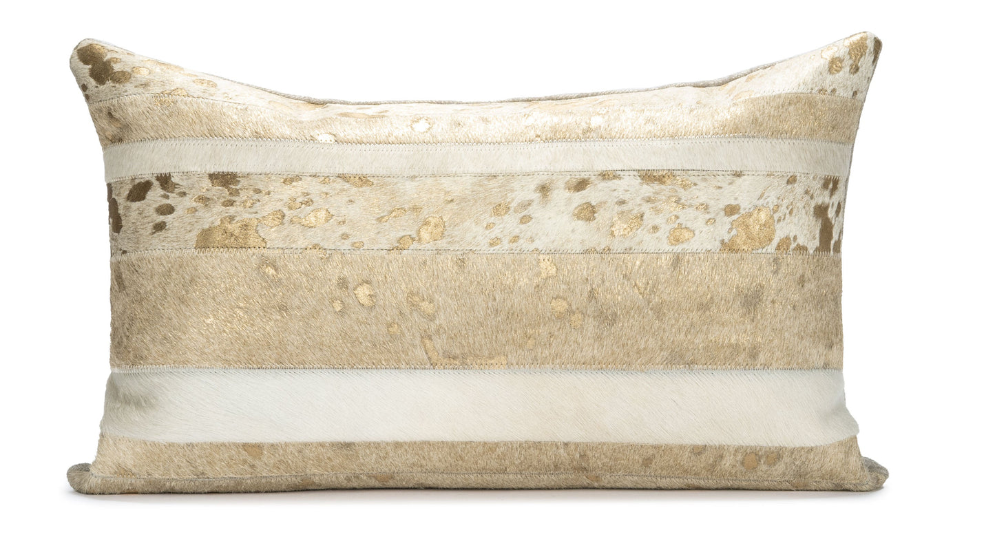 COW HIDE MINI LUMBAR PILLOW