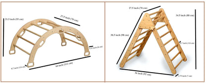 5 Pieces Climbing Set - Climbing Triangle / Arch Rocker, XL Pillow, and 2 Ramps