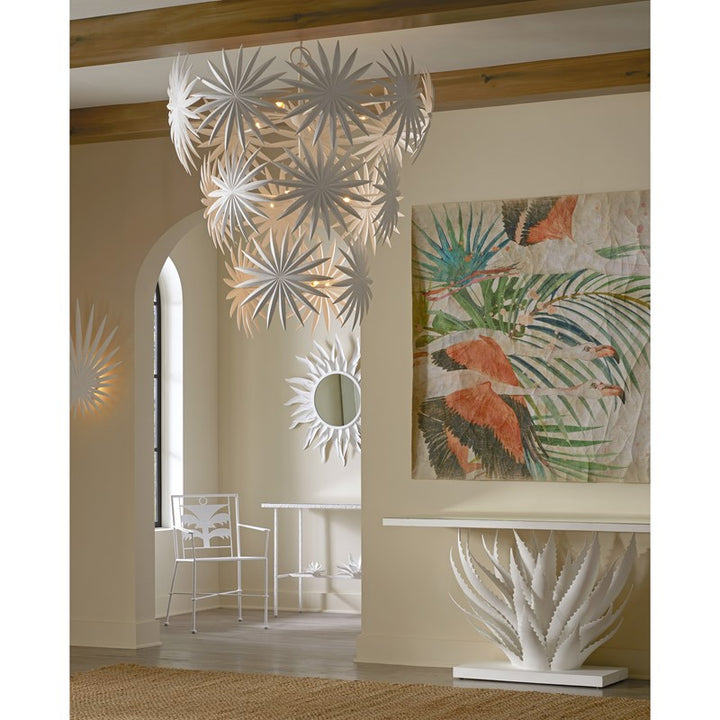 Bismarkia White Wall Sconce by Currey and Company