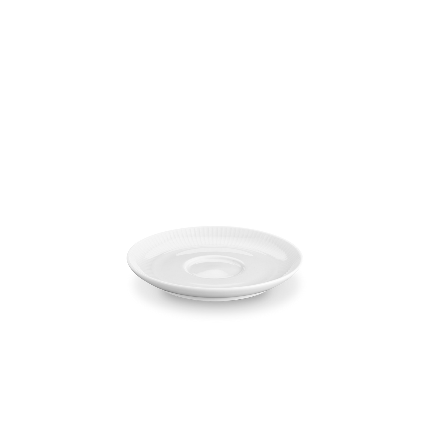 White ceramic plate on a white background