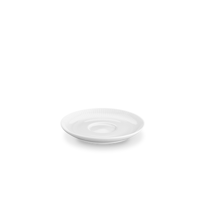 White ceramic plate on a white background
