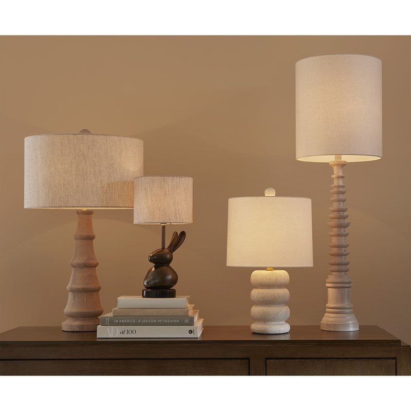 Malayan White Table Lamp  by Currey and Company