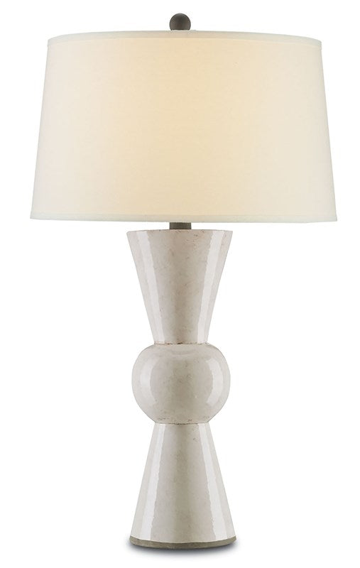 Upbeat White Table Lamp by Currey and Company