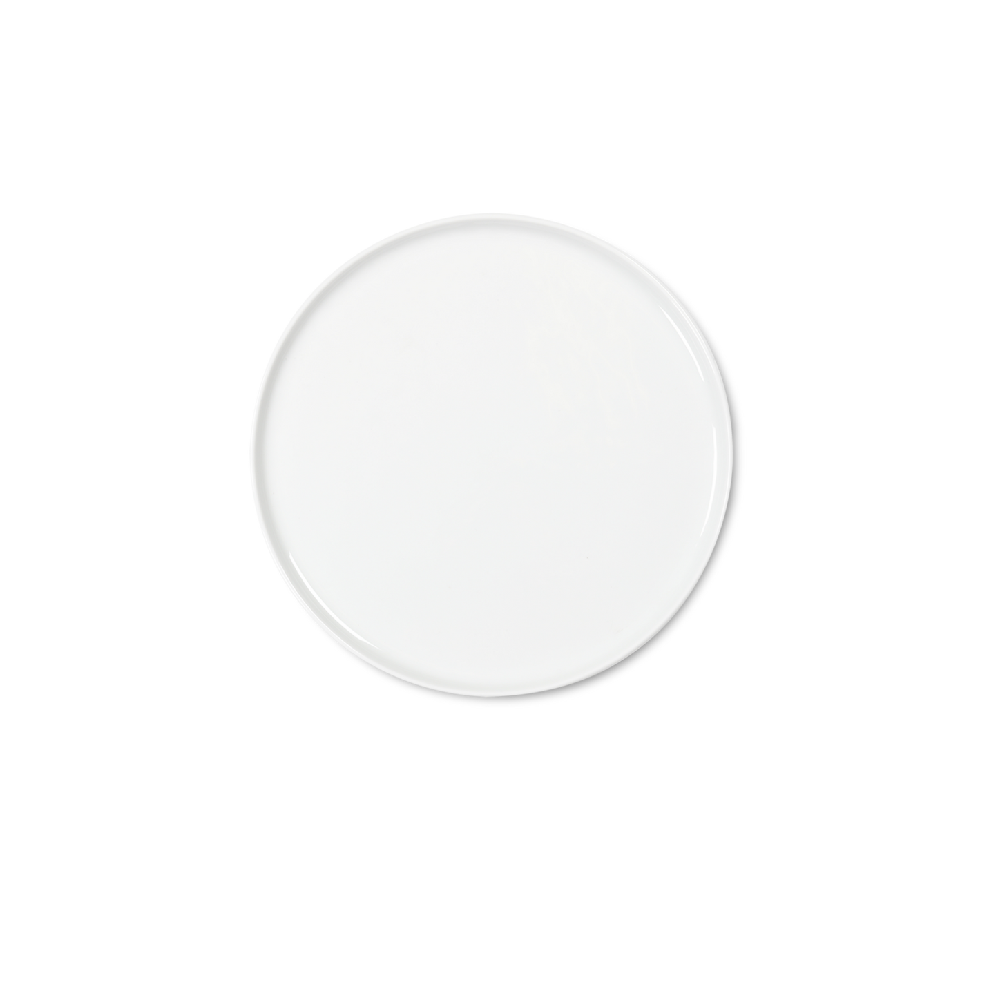 Clear circular object on a white background