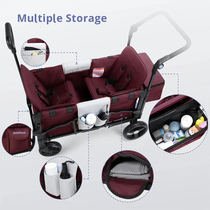 Momfann Stroller Wagon for Kids – 2-Seater All-Terrain Baby Wagon