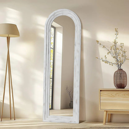 MELOMOIR Arched Full Length Floor Mirror with Solid Wood Frame