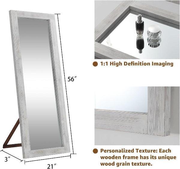 MELOMOIR Rustic Farmhouse Full Length Wood Floor Mirror
