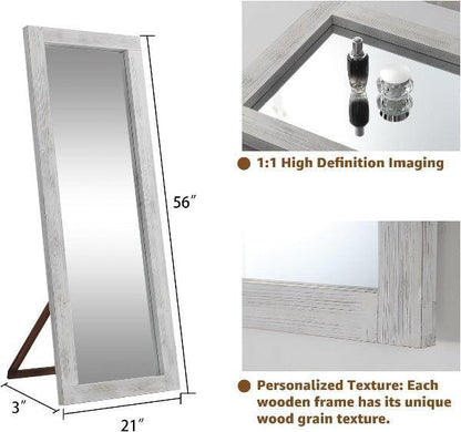 MELOMOIR Rustic Farmhouse Full Length Wood Floor Mirror