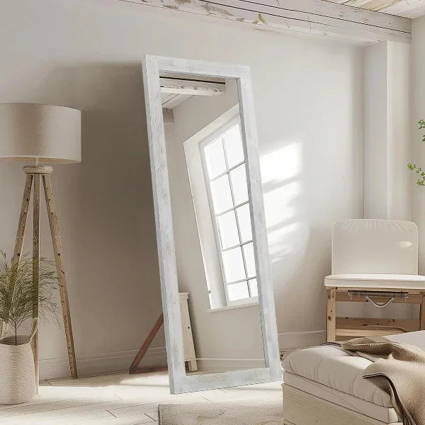 MELOMOIR Rustic Farmhouse Full Length Wood Floor Mirror