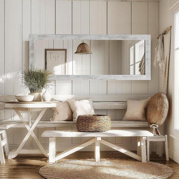 MELOMOIR Rustic Farmhouse Full Length Wood Floor Mirror