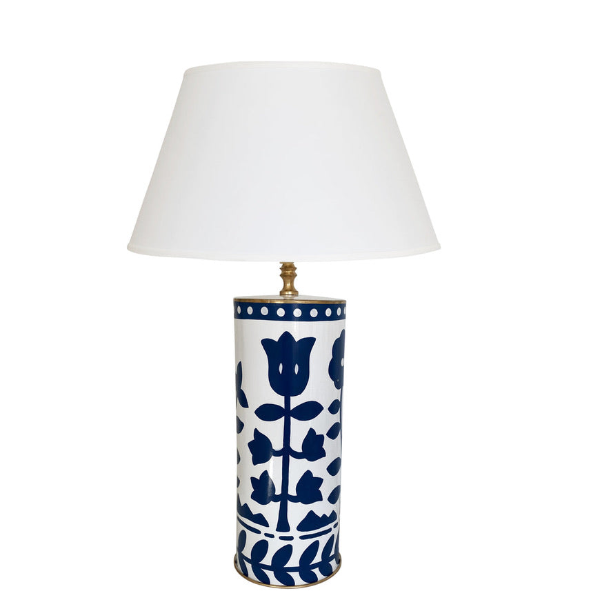 Bertrams Table Lamp in Navy by Dana Gibson