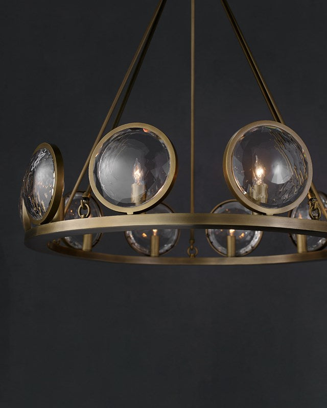 MarjieScope Brass Chandelier by Currey and Company